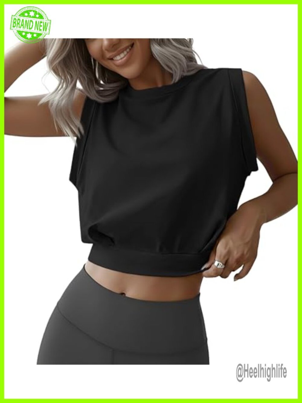 Women Sleeveless Crop Tank Tops Athletic Yoga Gym Running Shirts